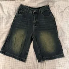 デニム ショートパンツ ウォッシュ加工