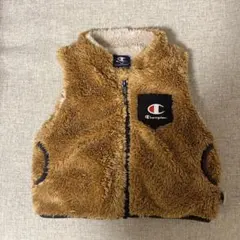 Champion フリースベスト 80サイズ ブラウン