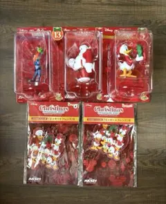 ディズニー Happyくじ クリスマスオーナメントくじ フィギュア等 5点セット