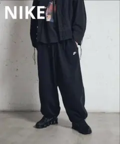 ナイキ クラブ フリース メンズ オーバーサイズド フレンチ テリー パンツ　黒