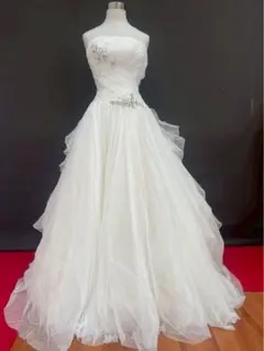 特別セール T-401-116中古ウエディングドレス☆ブルー&ホワイト系9TF 