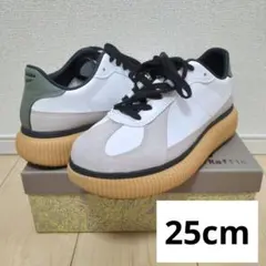 値下げ！オニツカタイガー デレシティ 厚底シューズ ホワイト グリーン 25