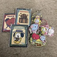 BT21 缶バッジ3個×ストラップ4個セット