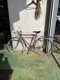PEUGEOT クロスバイク 赤 BROOKSサドル - メルカリ
