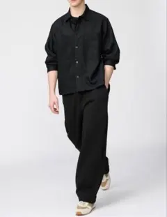 UNIQLO C スウェットワイドパンツ　ブラック　黒　美品　25ss