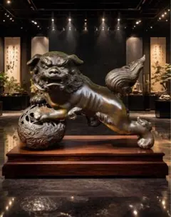 獅子舞 獅子頭 木彫 魔除け 祭 置物 古美術 神楽 木製 木彫 縁起物