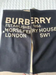 バーバリー　BURBERRY ロゴ入り ポンチョ ブラック ベージュのサムネイル