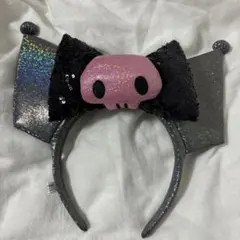 クロミリボン装飾カチューシャ