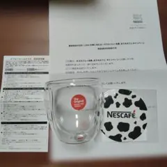 bodum ダブルウォールグラス NESCAFE コースター付　新品