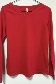 grinグリン ロングTシャツ 長袖カットソー レッド 美品