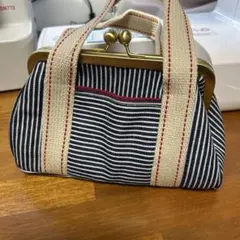 ハンドメイド　ガマ口ポーチ