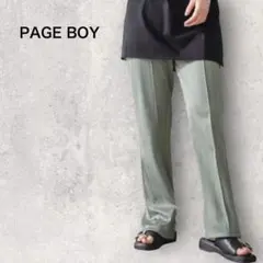 美品 PAGE BOY ページボーイ　スマートイージーテレコパンツ グリーンのサムネイル