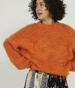 ニット　シャギー　オレンジ　長袖　フリークスストア　フリーダ　Freada
