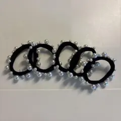 ブラックパールヘアゴム5個セット