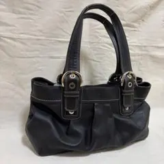 COACH コーチ ソーホー レザー ワンショルダーバッグ ブラック - メルカリ
