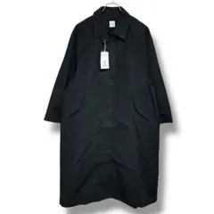 Ungrid コットン ステンカラーコート 黒 S ロング タグ付