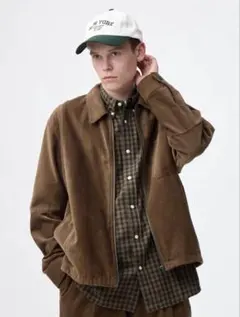 GU コーデュロイジップアップシャツジャケット　XXL