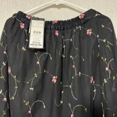 花柄刺繍シフォンロングスカート INGNI