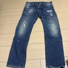 DSQUARED2 デニムパンツ ダメージ加工 ペイント 36 - メルカリ