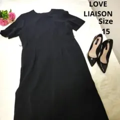 【入手困難☆LOVELIAISON】黒　喪服　礼服　半袖ワンピース　15AR