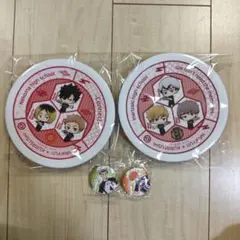 【新品未使用】くら寿司　ハイキュー!!　寿司皿2枚セット　音駒　稲荷崎　缶バッジ