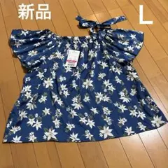 新品タグ付き 花柄 Tシャツ Ｌのサムネイル