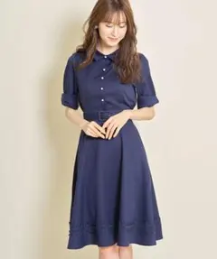 新品未開封＊トッコ　はしごレースリボンシャツワンピース　コラボ大人可愛い　ベルト