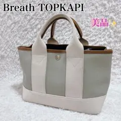 美品✨ブレス トプカピ　撥水　スコッチグレイン ネオレザー ミニ トートバッグ