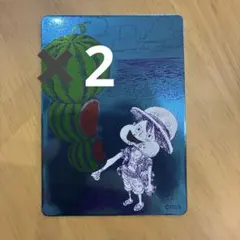 ONE PIECE ルフィ スイカ メタリックカード 2枚セット - メルカリ