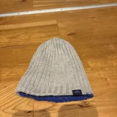 adidas ニット帽 グレー・ブルー　リバーシブル　スキー　スノボー