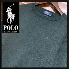 Polo by Ralph Laurenラルフローレン★ウールニットセーター深緑