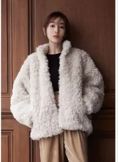 CLANE CURL FUR SHORT COAT 田中みな実
