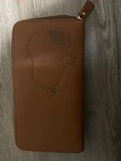 【新品】●PEANUTS スヌーピー 長財布 ブラウン