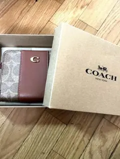 COACH 三つ折り財布 ブラウン