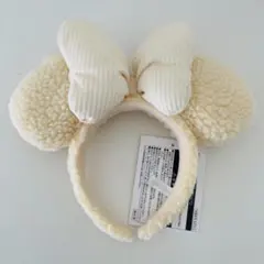 【新品】ディズニーランド カチューシャ もこもこ 白 ホワイト ミニー