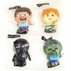 マインクラフト フリューくじ　ぬいバディ　エンダーマン　ゾンビ　スティーブ