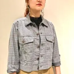 ★ BEAMS BOY ボンディングチェック 3rd ショート丈 ジャケットのサムネイル