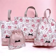 No.429＊入学入園4点セット＊手提げバッグ＊体操袋＊上履き入れ＊ハンドメイド