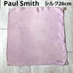 【匿名配送】Paul Smith ポールスミス　ピンク シルクポケットチーフのサムネイル