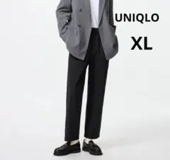ユニクロ　コットンリラックスアンクルパンツ　ブラック　XL