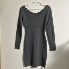 【美品】Pinky&dianne トップス ワンピース ニット ワンピ グレー