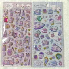 ぷっくりキラキラシール　2点セット