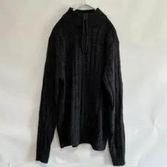 【激レア】Method コマンドセーター ハーフジップ ニット 肩パッチ 黒 M