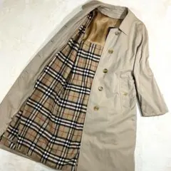 極美品 バーバリー ノバチェック ステンカラー ライナー ロング 比翼ボタン