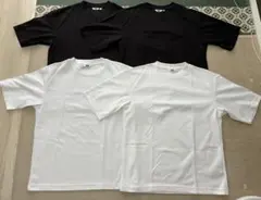 UNIQLOＵ　エアリズムコットンオーバーサイズTシャツ　白黒4枚セット M
