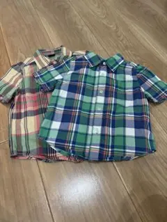 babyGAP シャツ チェックシャツ 半袖 夏服 男の子