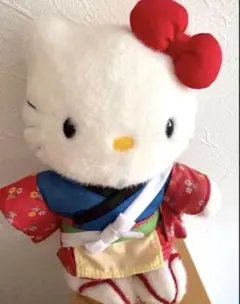 激レア】ご地キティ山形限定 花笠ぬいぐるみハローキティ 平成レト口