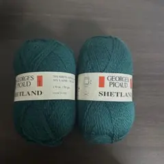 海外　GEORGES PICAUD シェットランドウール　ディープグリーン
