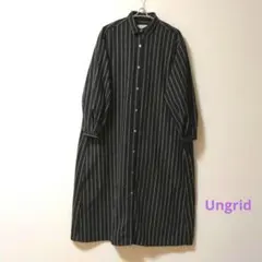 アングリッド　ストライプロングシャツワンピース
