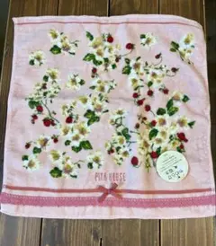 【新品】PINK HOUSE いちご柄 タオルハンカチのサムネイル